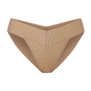NWT SKIMS MESH LOGO BIKINI PANTY CLAY 2X